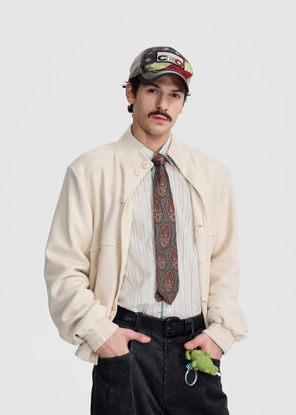 SCRIPT-X STAND COLLAR JACKET