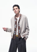 CHAQUETA BOMBER CON BOTONES Y CUELLO EN V OPENFLY