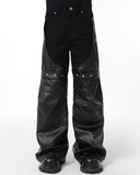 DECONSTRUCTED BIKER LAYERED PANTS