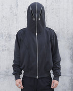 HOODED ZIP MASK OPIUM JACKET