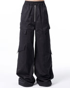 WIDE LEG CARGO PARACHUTE PANTS