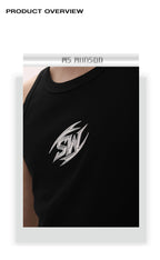 MANSON NIRVANA METAL LETTER SOLID TANK TOP