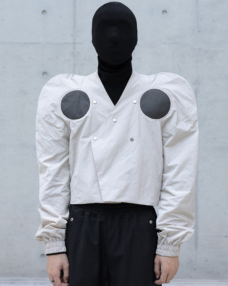 3D TAILORED DARK SHOULDER CROP JACKET