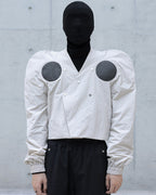 3D TAILORED DARK SHOULDER CROP JACKET