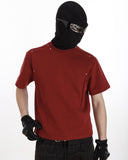STUDDED DECONSTRUCTED SLIM FIT CREW TEE