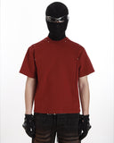 STUDDED DECONSTRUCTED SLIM FIT CREW TEE