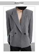 XCULTURE LUXURY STRIPED TAILORED BLAZER