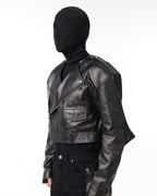 BIKER PADDED SHOULDER JACKET