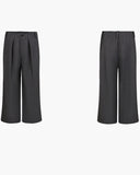 STRIPED PLEATED WIDE TROUSERS