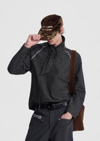 SCRIPT-X DETACH NECK SWEATSHIRT