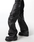 DECONSTRUCTED BIKER LAYERED PANTS