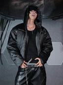 Sudadera con capucha y textura de armadura NIGHT ILLUSION SSIN7 25FW