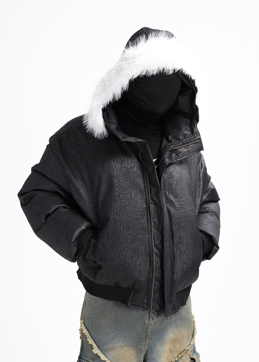 XCULTURE CROP FLEECE COAT
