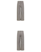 PLAID WIDE LEG TROUSERS