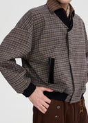 SCRIPT-X PLAID BOMBER JACKET