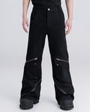 ZIP DARK FLARE PANTS