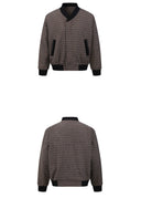 SCRIPT-X PLAID BOMBER JACKET