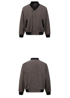 SCRIPT-X PLAID BOMBER JACKET