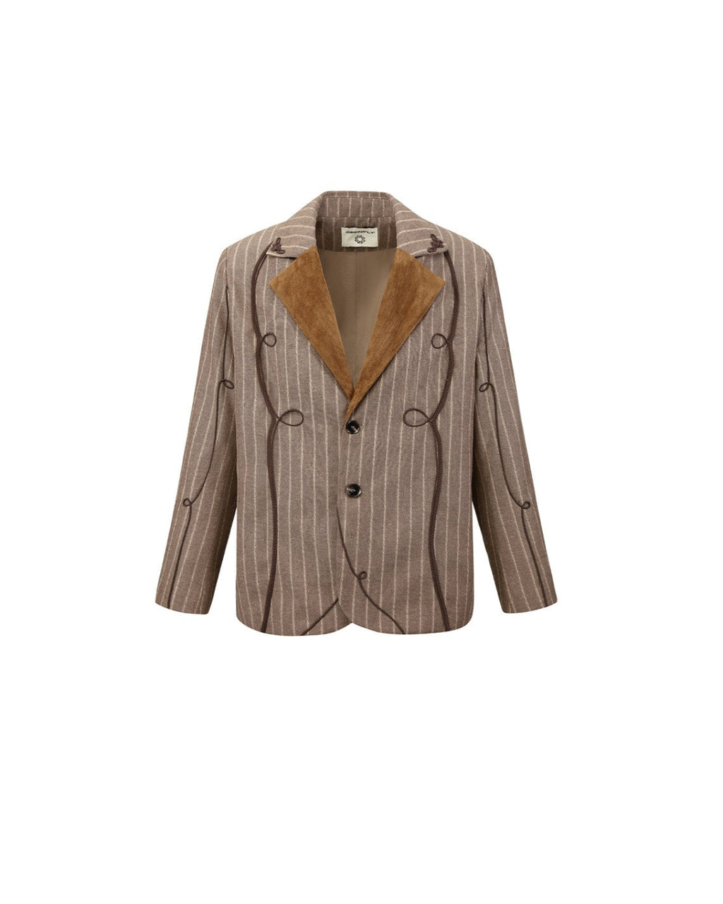 SCRIPT-X STRIPED LINEN BLAZER