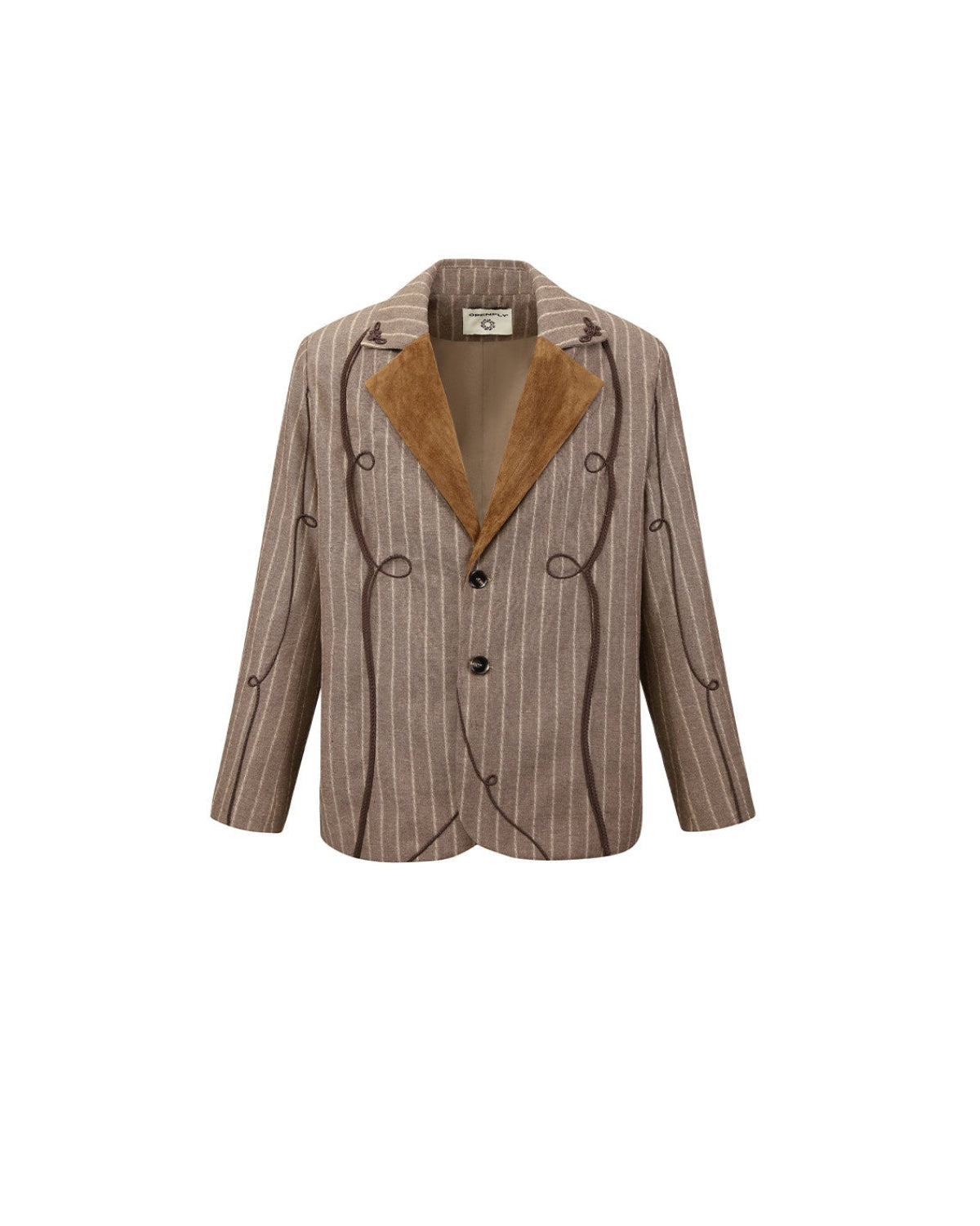 SCRIPT-X STRIPED LINEN BLAZER
