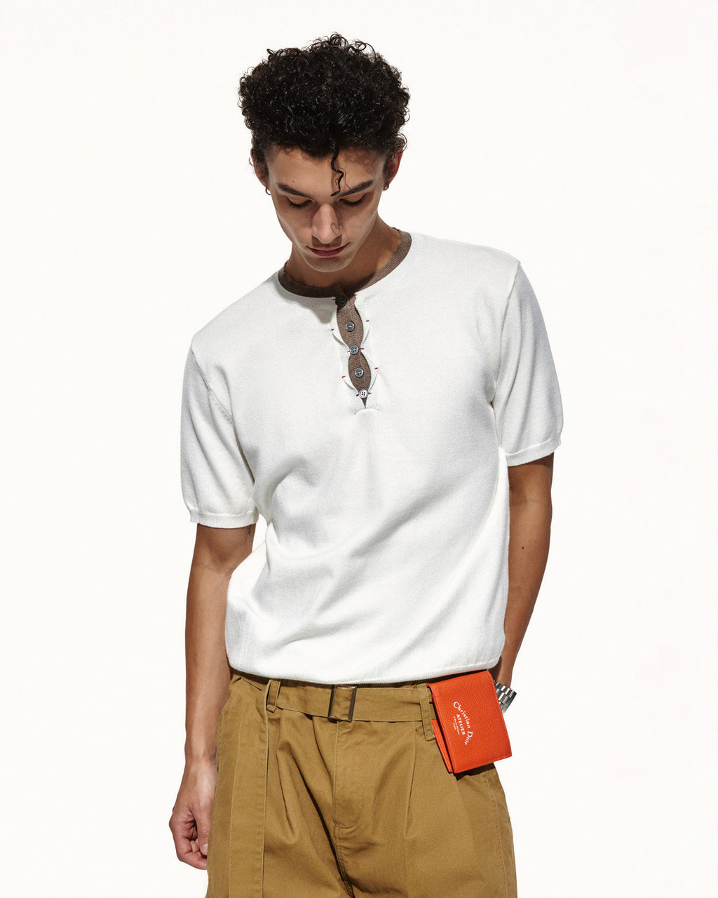 SCRIPT-X HENLEY POLO TEE