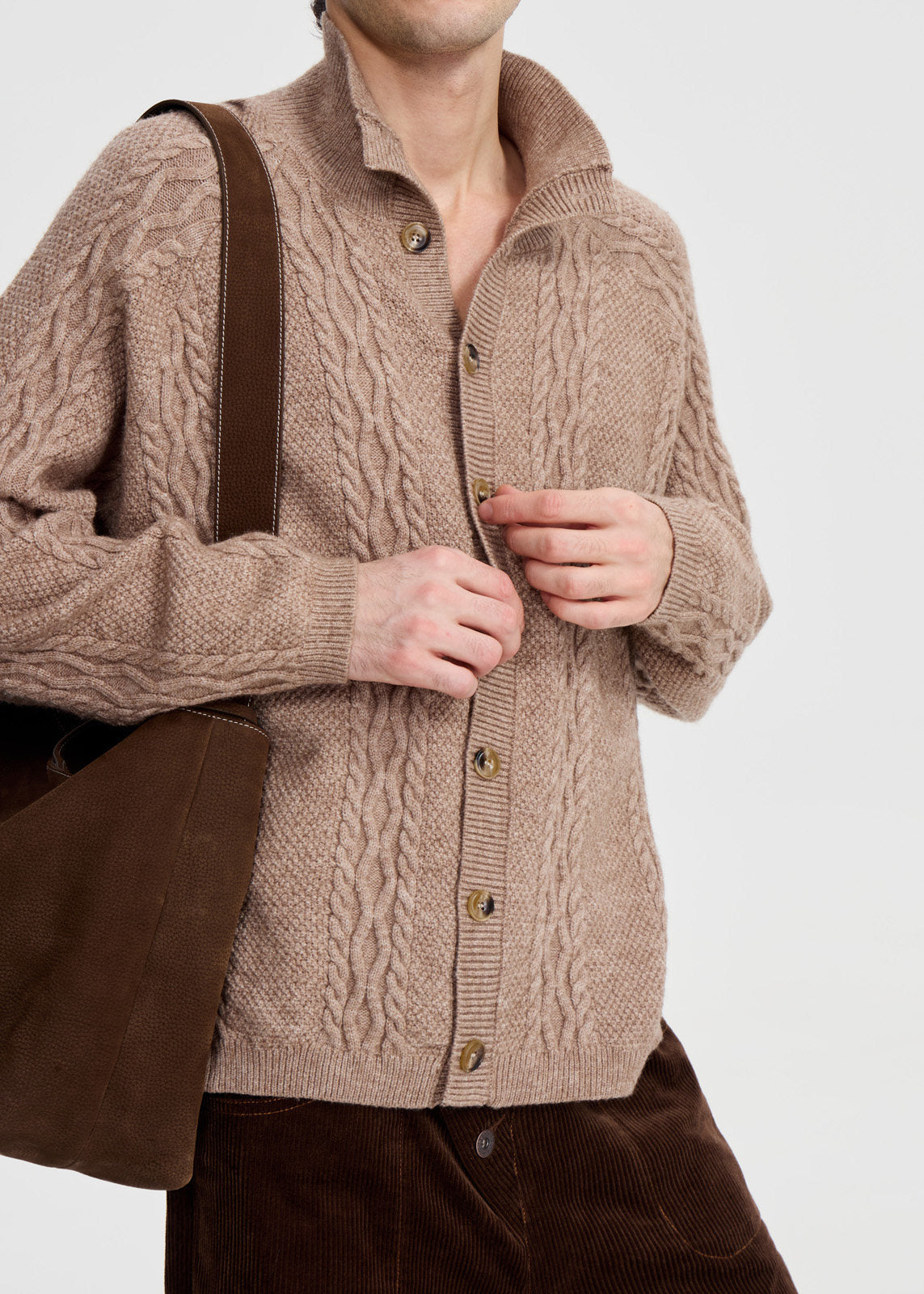 SCRIPT-X CABLE WOOL SWEATER