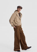 ABRIGO CON CAPUCHA JACQUARD OPENFLY