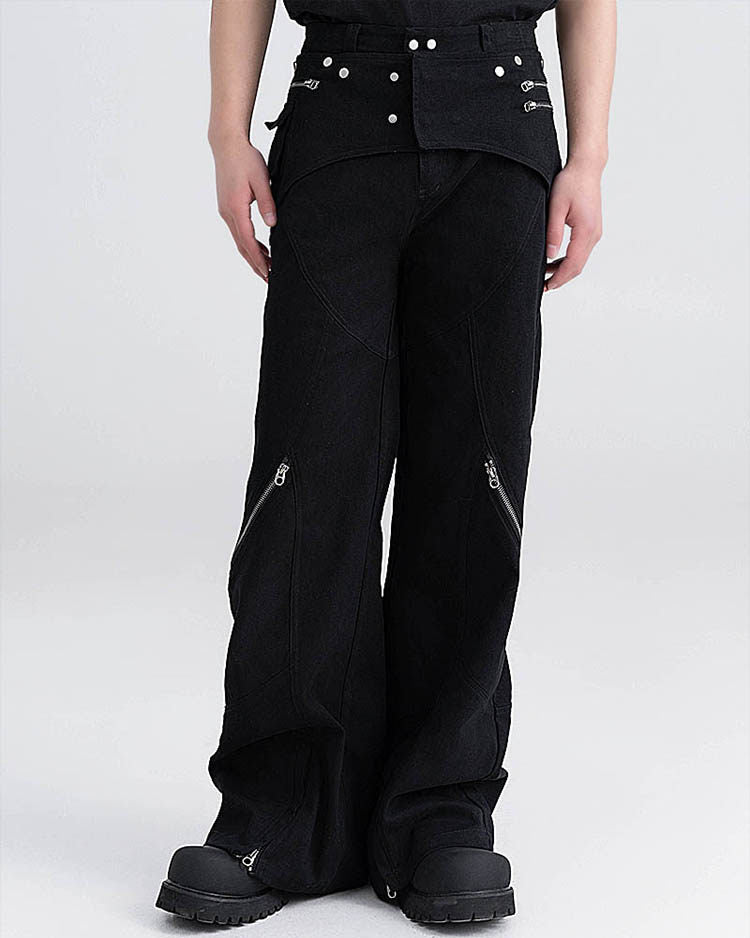 DECON ZIP FLARE PANTS