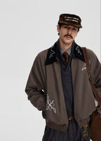 SCRIPT-X BEAD WOOL JACKET