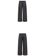 PLEATED WRINKLE STRIPE TROUSERS