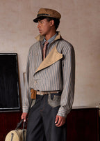 SCRIPT-X STRIPE RETRO JACKET