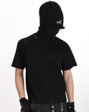 STUDDED DECONSTRUCTED SLIM FIT CREW TEE