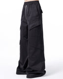 WIDE LEG CARGO PARACHUTE PANTS