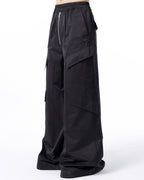WIDE LEG CARGO PARACHUTE PANTS
