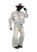 XCULTURE CURVED DENIM JACKET
