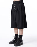 ASYMMETRIC BUTTON WIDE SHORTS