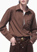 CAMISA DE DOS BOTONES A CUADROS OPENFLY