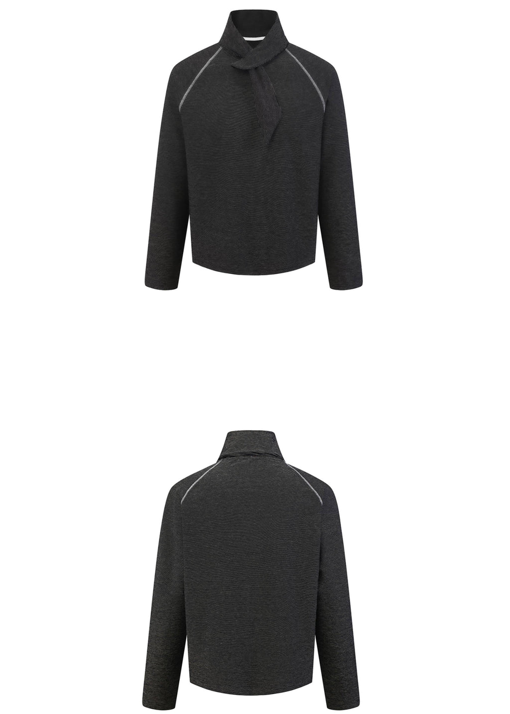 SCRIPT-X DETACH NECK SWEATSHIRT
