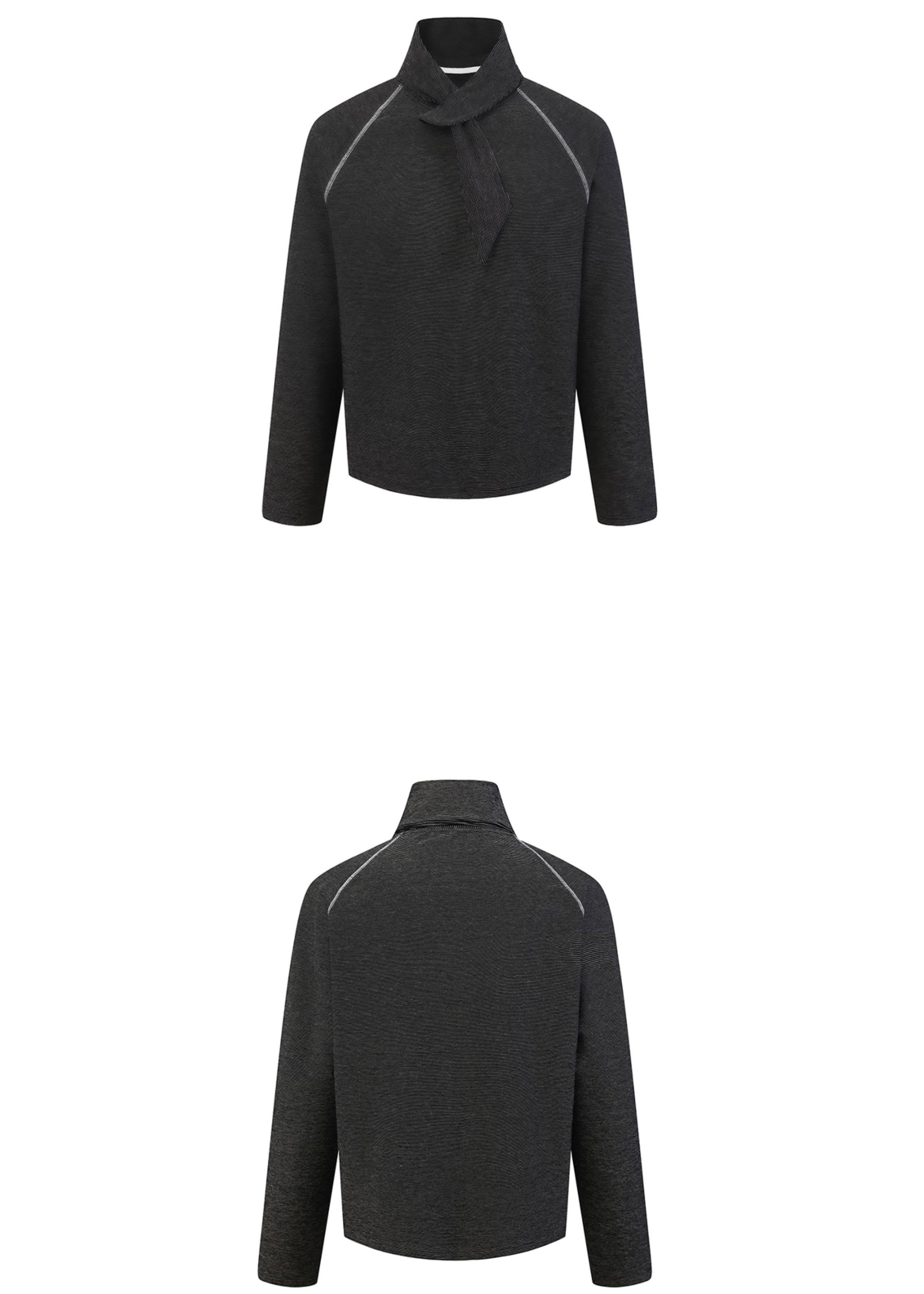 SCRIPT-X DETACH NECK SWEATSHIRT
