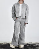 INK DYED WIDE PANTS