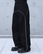 REFLECTIVE CURVED WIDE TRACK PANTS