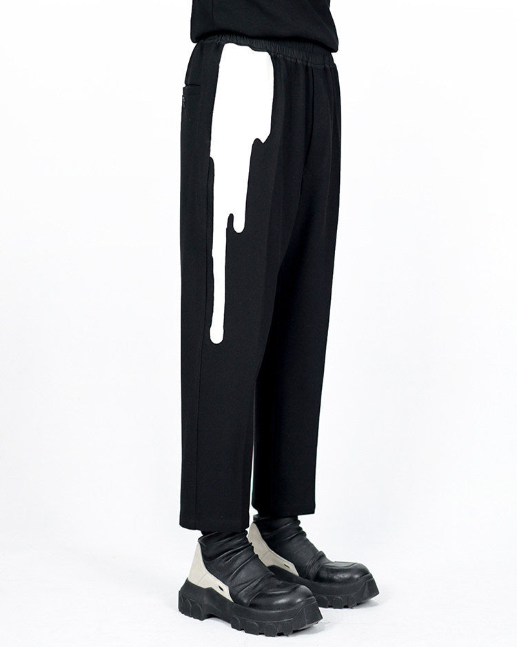 PAINT DRIP WOOL PANTS