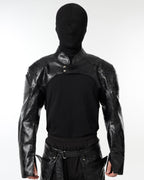 DARK HIPHOP STAND COLLAR PU JACKET