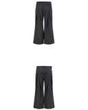 WAIST PLEATED WIDE TROUSERS