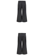 WAIST PLEATED WIDE TROUSERS