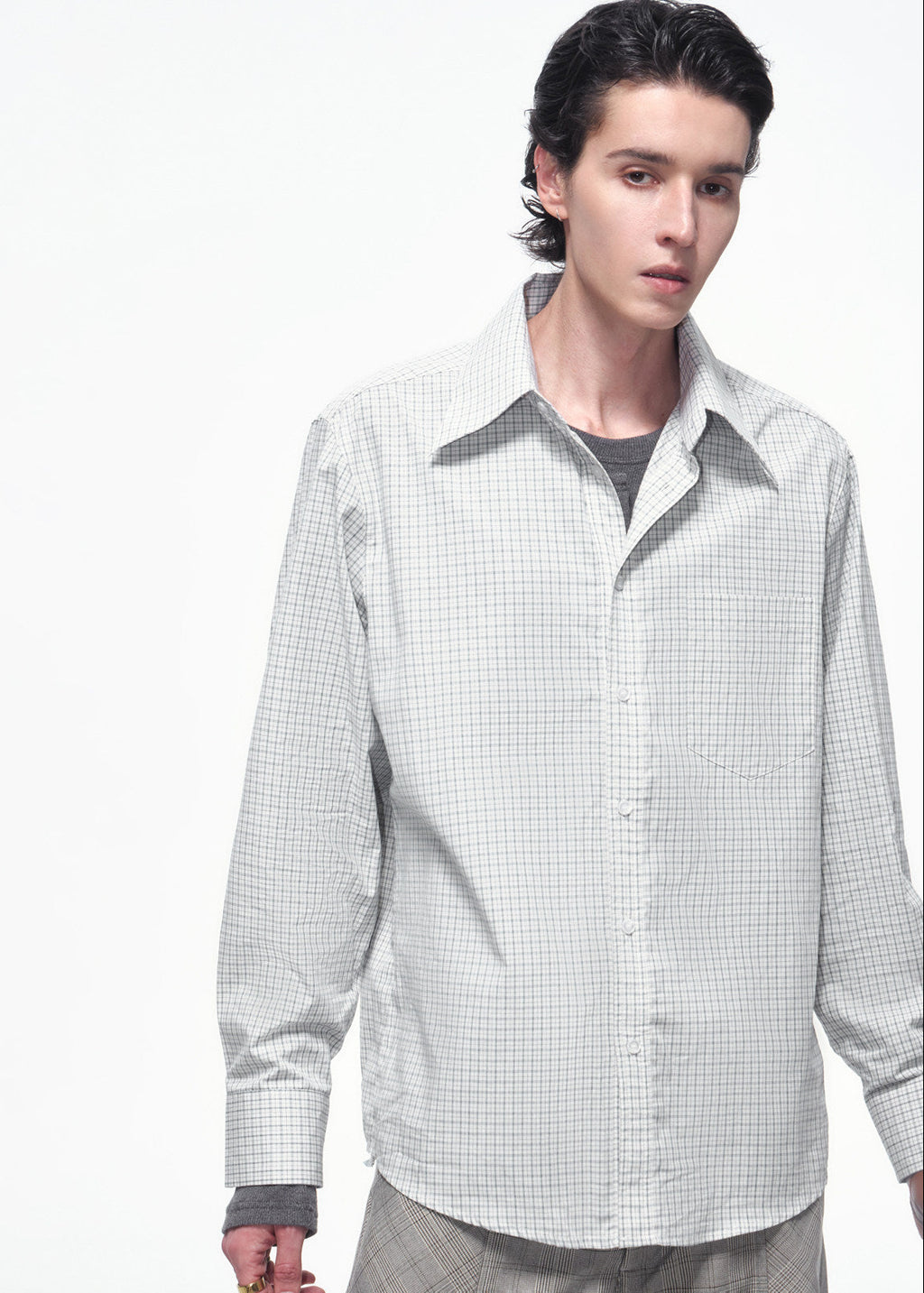 SCRIPT-X TWO-TONE PLAID SHIRT