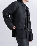 CHAQUETA BIKER ACOLCHADA DE CERA XEQUATION