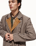 BLAZER DE LINO RAYADO OPENFLY