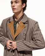 SCRIPT-X STRIPED LINEN BLAZER