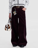 CORDUROY STRAIGHT LEG PANTS